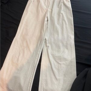 Cider Cream Wide-Leg Trousers